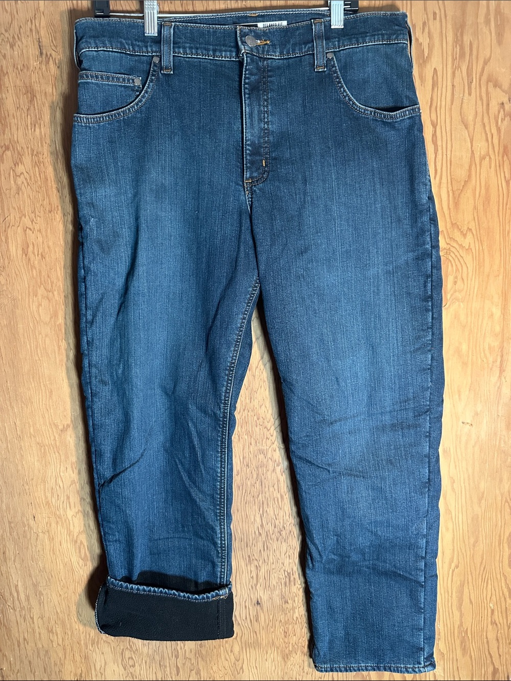 Carhartt Men's Slim Straight Jeans in Dark Blue Denim